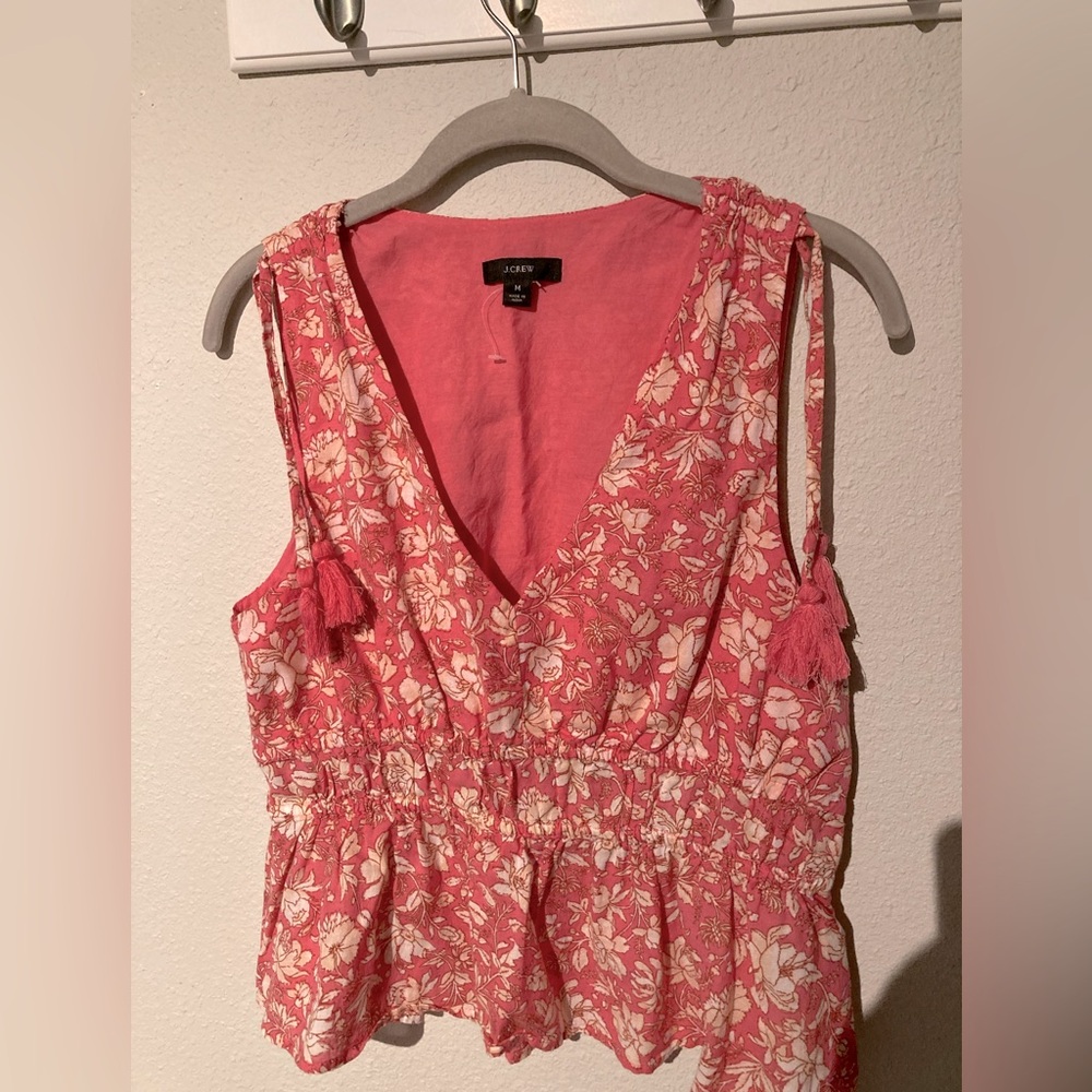 J.Crew cropped v-neck blouse